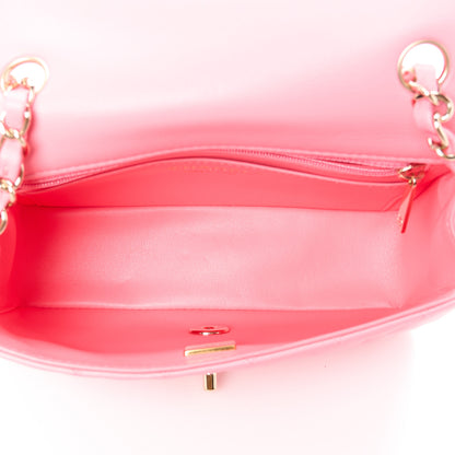 Chanel Lambskin Quilted Mini Rectangular Flap Pink 5 of 13