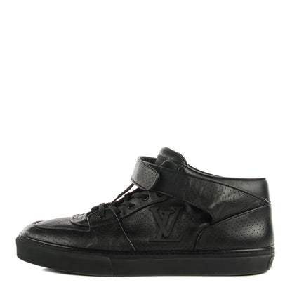 Louis Vuitton Perforated Leather Acapulco Mens Sneakers 14 Black 1 of 8
