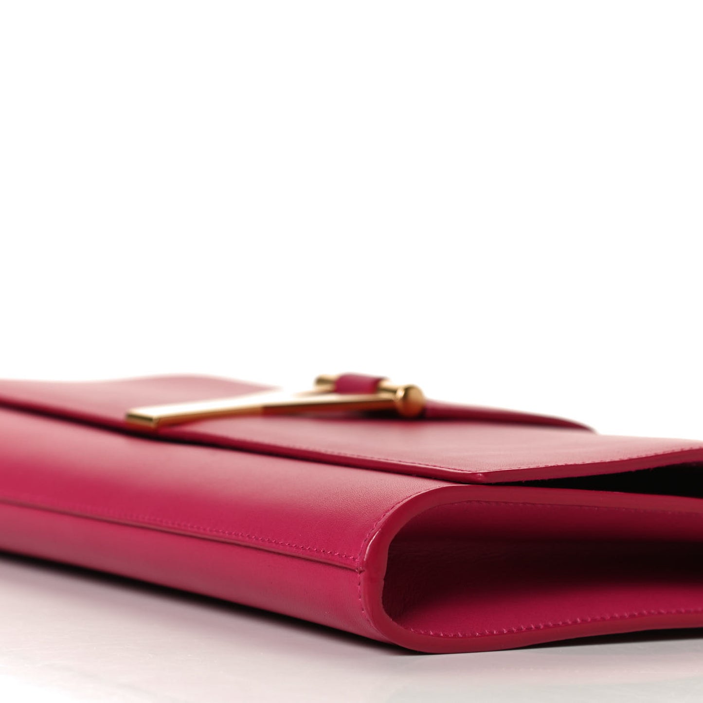 Calfskin Classic Y Ligne Clutch Fuchsia