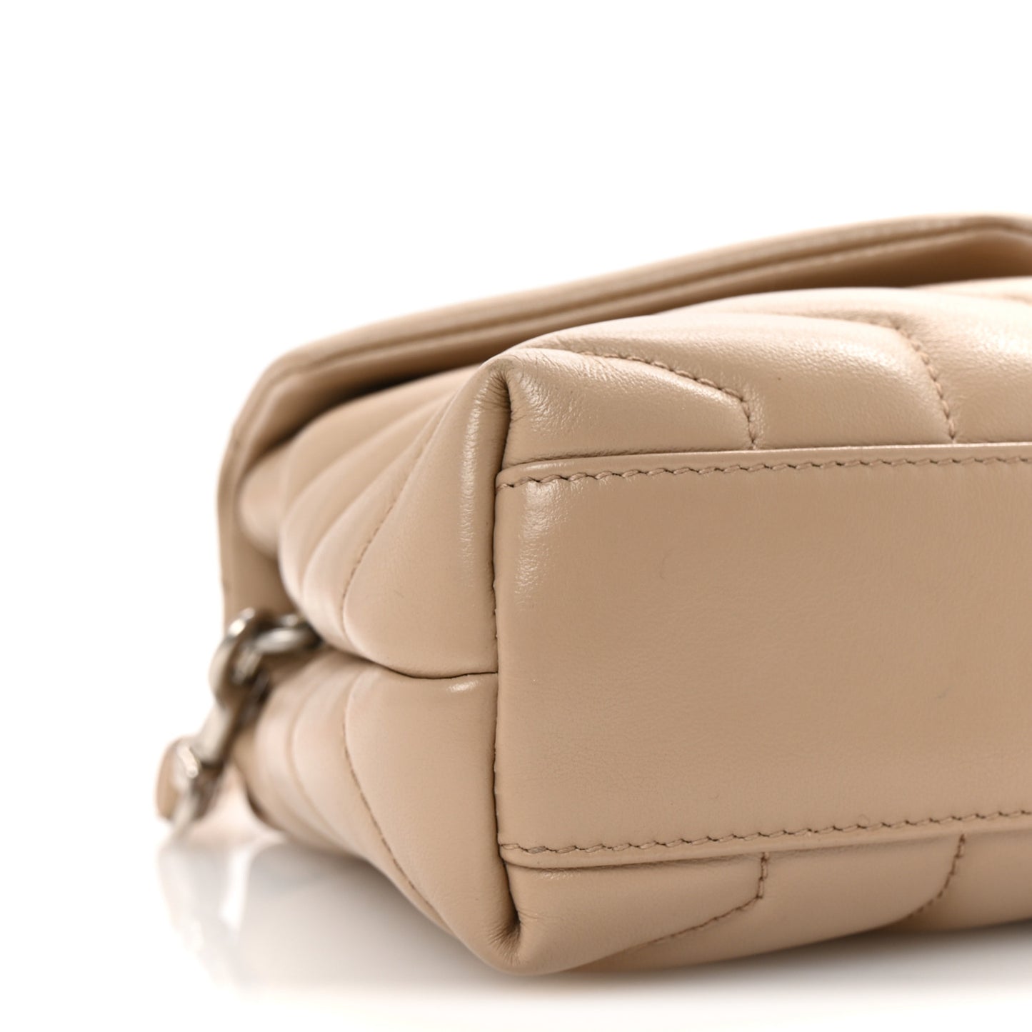 Calfskin Y Quilted Monogram Toy Loulou Crossbody Bag Dark Beige