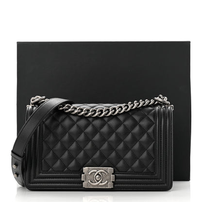 Chanel Caviar Quilted Medium Boy Flap Black 11 of 11