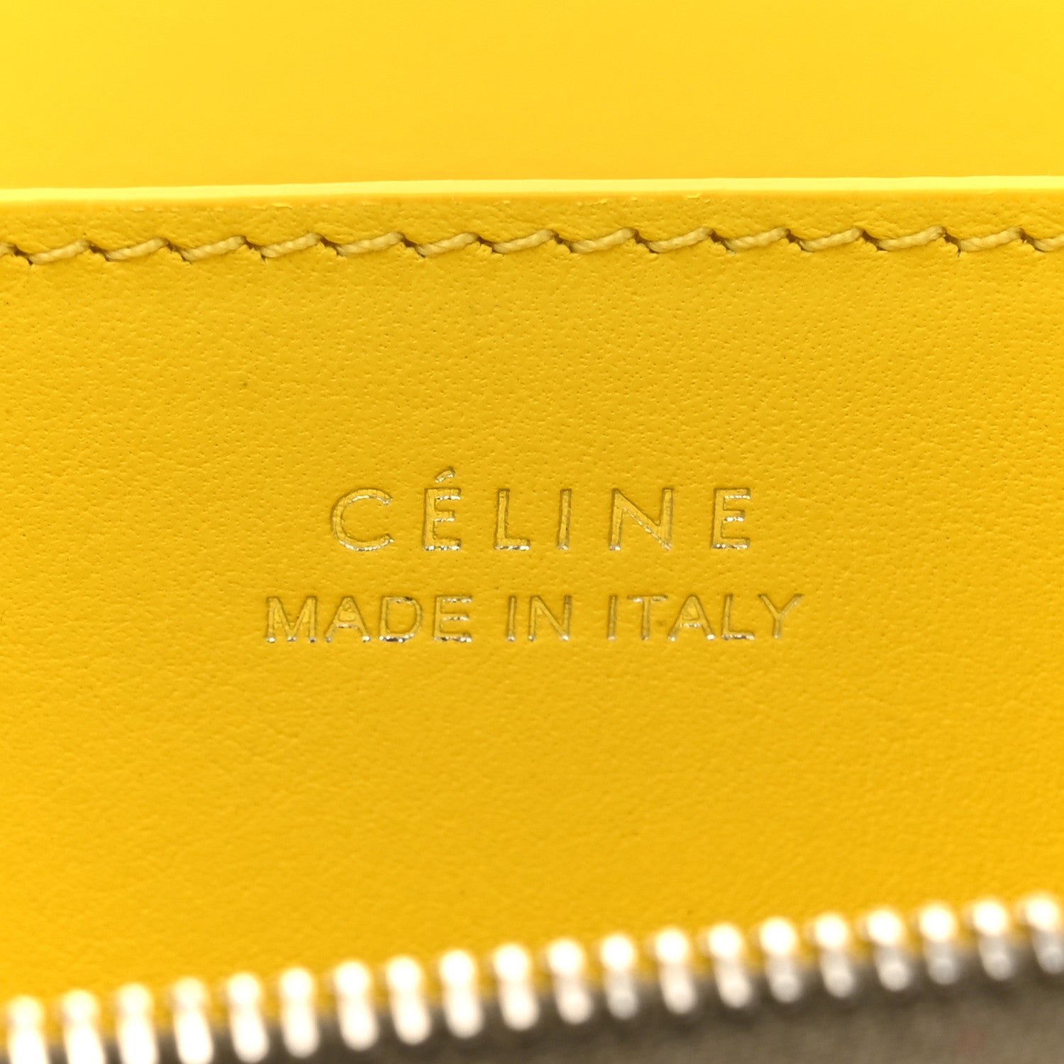 Celine Grained Calfskin Compact Zipped Wallet Souris 5 of 7