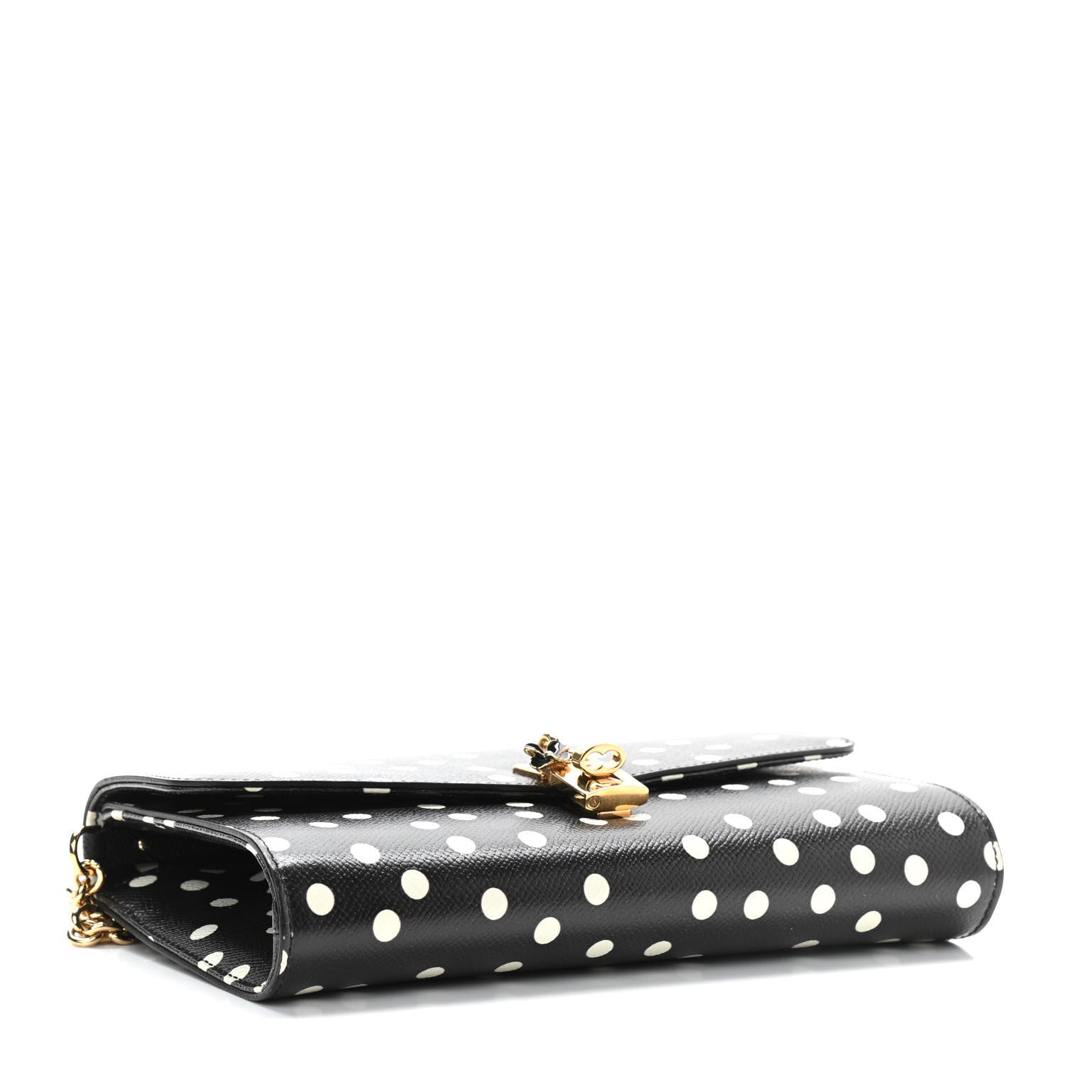 Dolce & Gabbana Dauphine Polka Dot Print Shoulder Bag Black 4 of 9