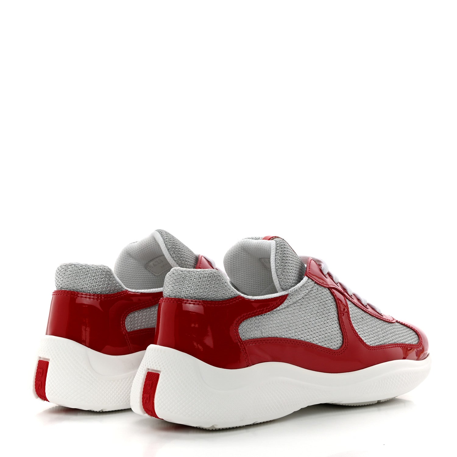 Prada Patent America's Cup Patchwork Sneakers 37.5 Red 4 of 10