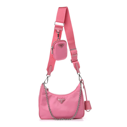 Prada Nylon Re-Edition 2005 Shoulder Bag Begonia 1 of 9