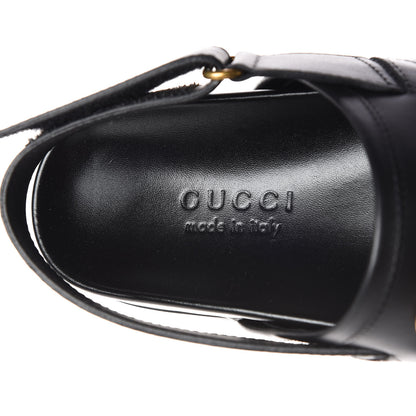 Gucci Calfskin Mens Horsebit River Slingback Slippers 7 Black 9 of 10