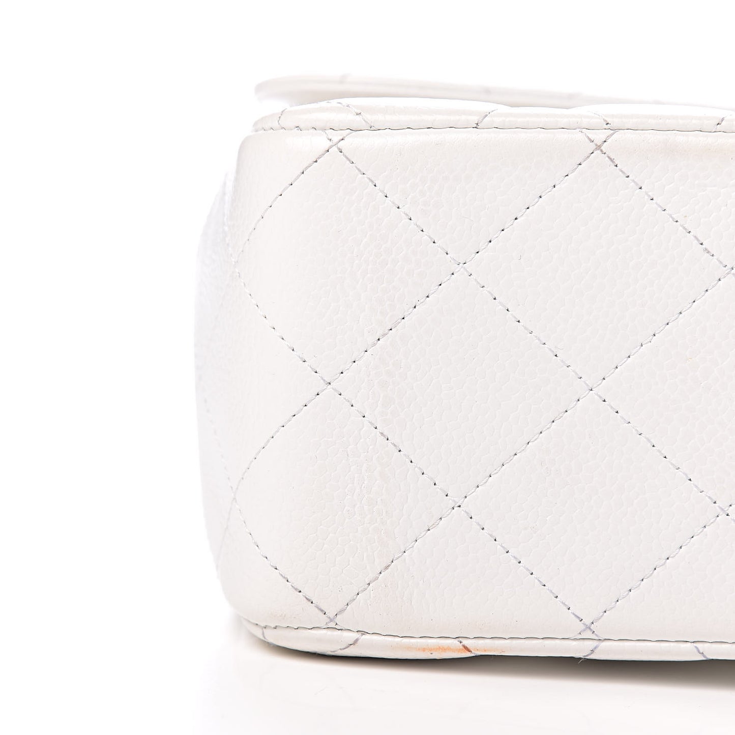 Caviar Quilted Jumbo Double Flap White