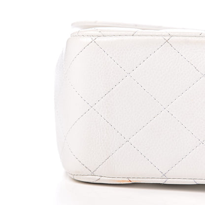 Chanel Caviar Quilted Jumbo Double Flap White 16 of 19