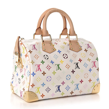 Louis Vuitton Monogram Multicolor Speedy 30 White 3 of 9