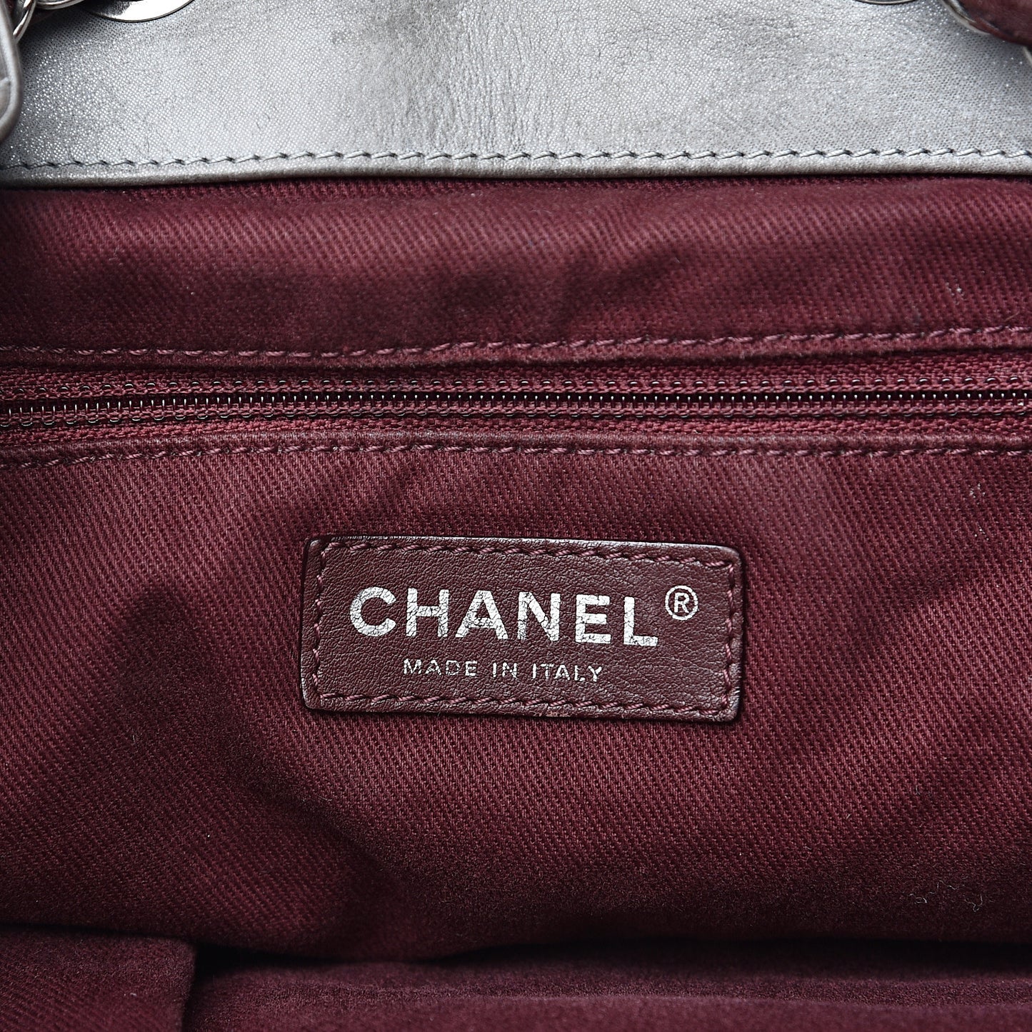 Iridescent Calfskin Quilted In The Mix Backpack Grey