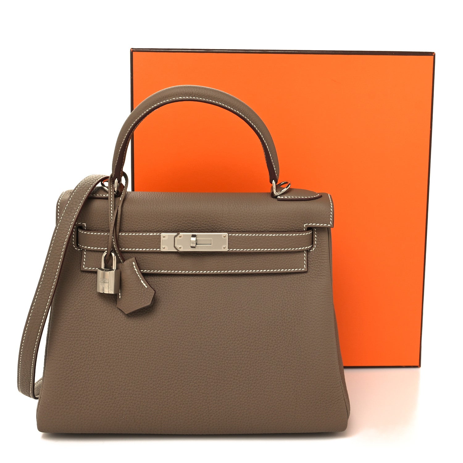 Hermes Togo Kelly Retourne 28 Etoupe 13 of 13