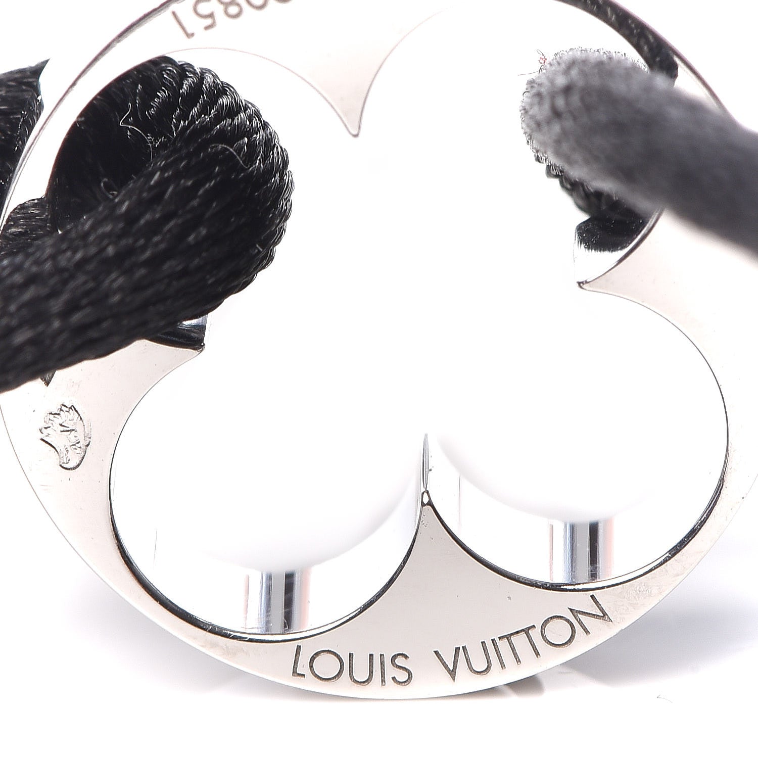 Louis Vuitton 18K White Gold Cord Empreinte Adjustable Bracelet Black 4 of 6