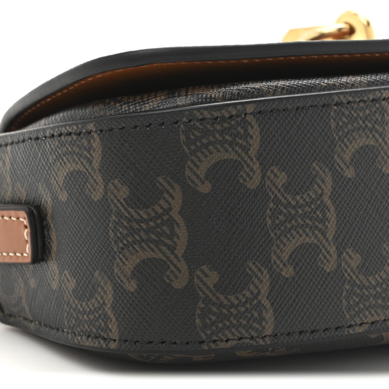 Celine Triomphe Canvas Calfskin Tabou Clutch on Strap Tan 10 of 10