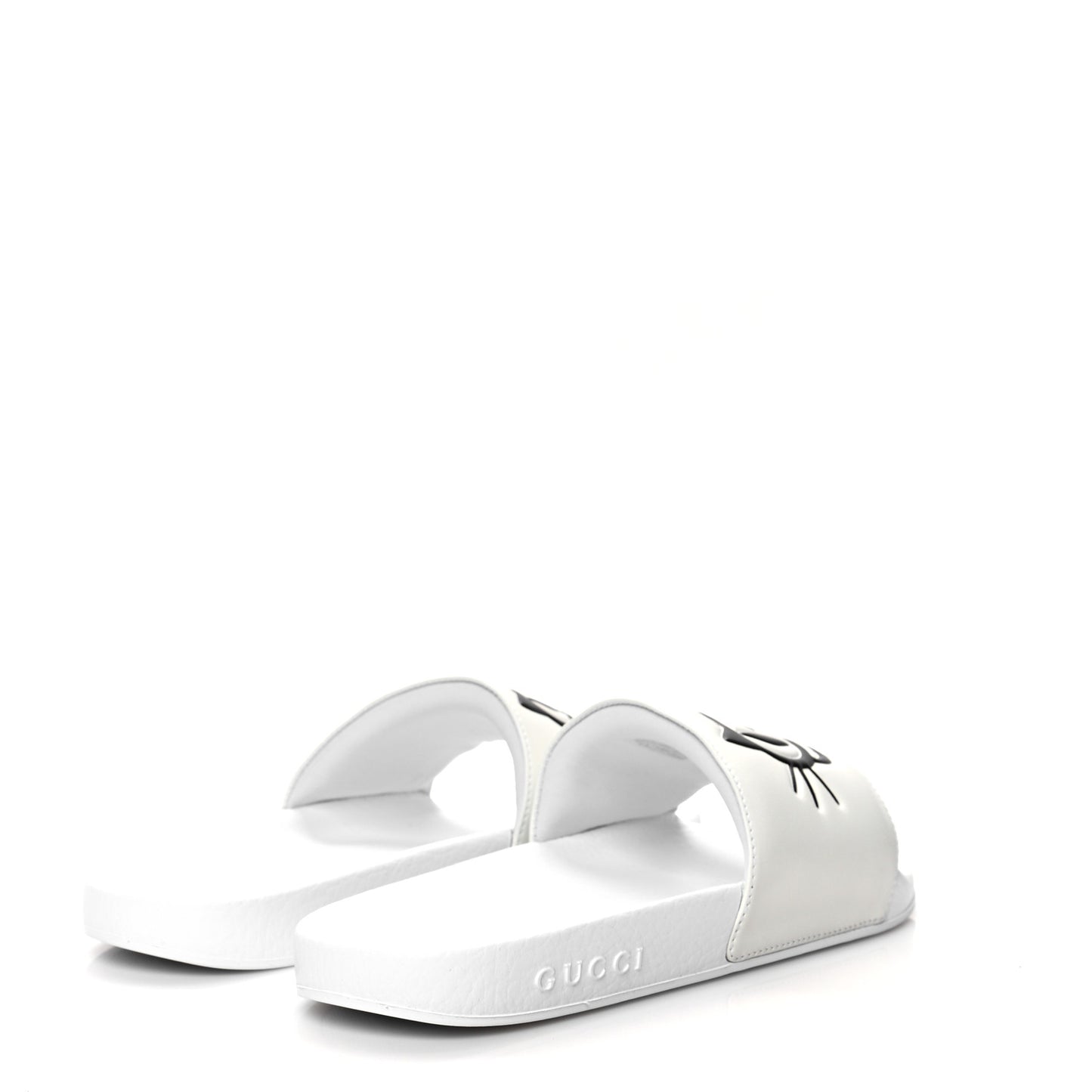 Nappa Interlocking G Cat Womens Pursuit Slide Sandals 39 Great White
