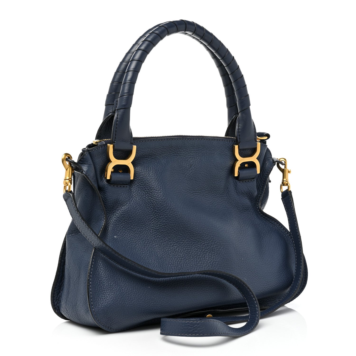 Chloe Calfskin Medium Marcie Satchel Royal Navy 3 of 10