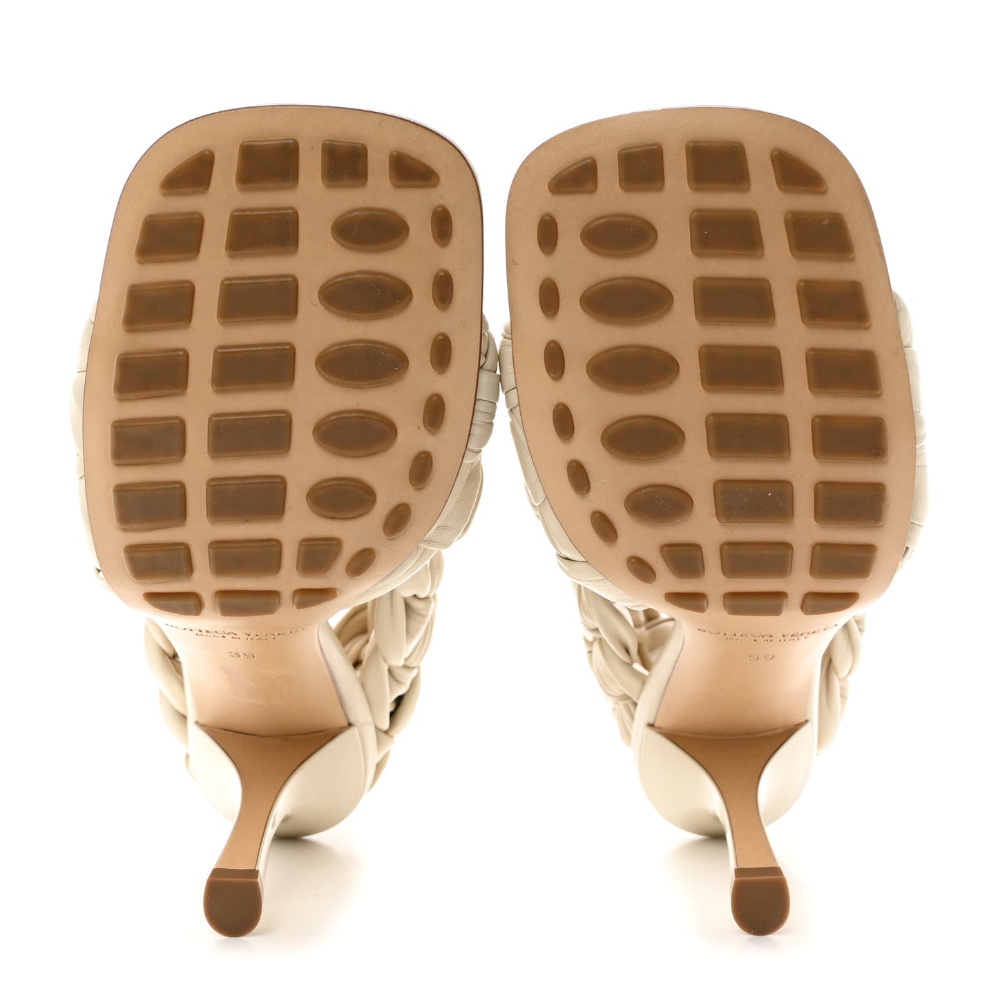 Shiny Nappa Intrecciato The Board Sandals 39 Wax