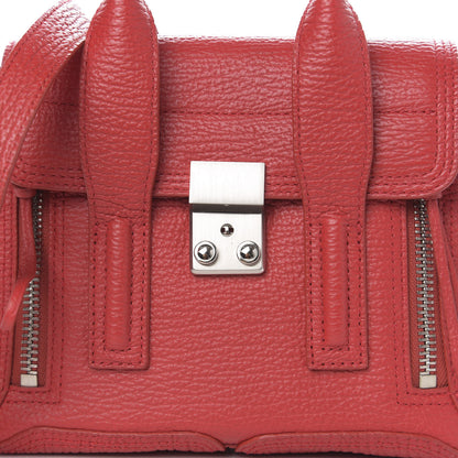 3.1 Phillip Lim 3.1 Textured Calfskin Mini Pashli Satchel Red 9 of 9