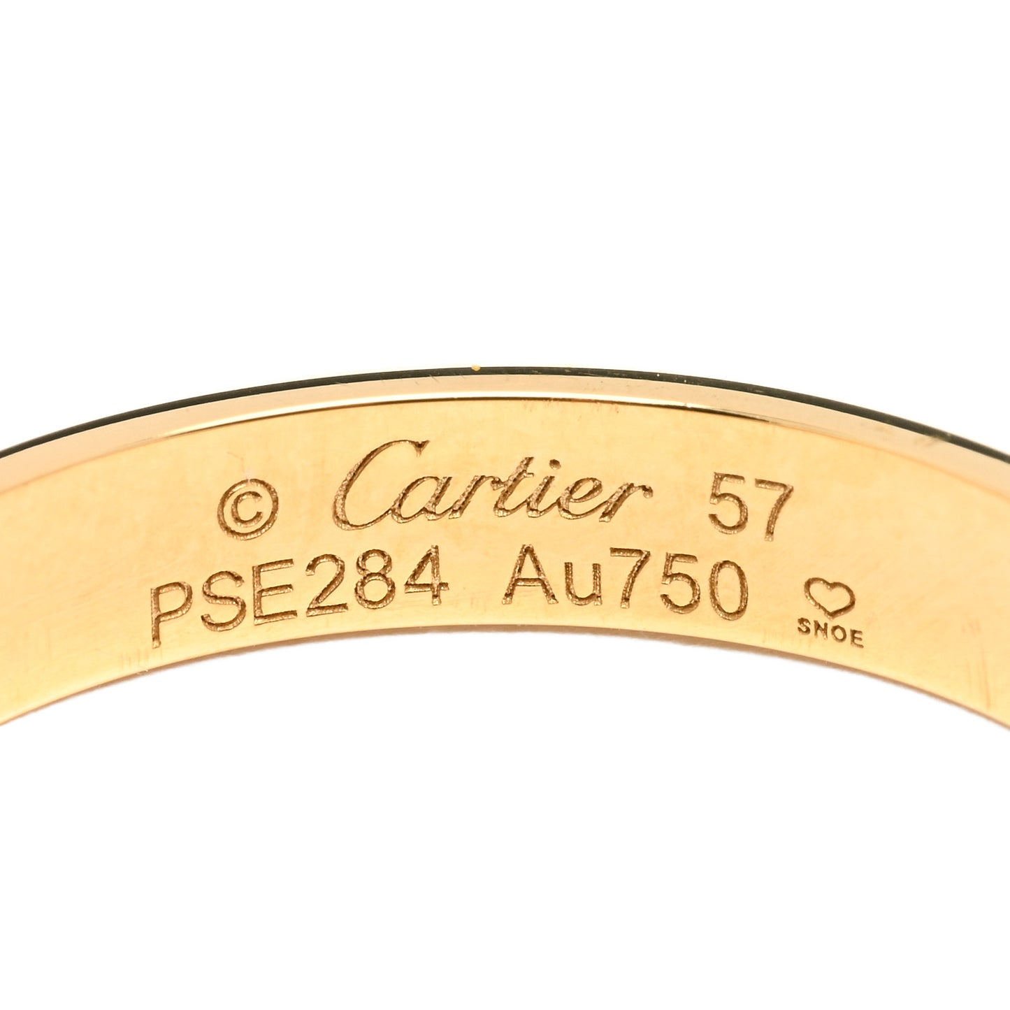 18K Yellow Gold 3.5mm LOVE Wedding Band Ring 57 8