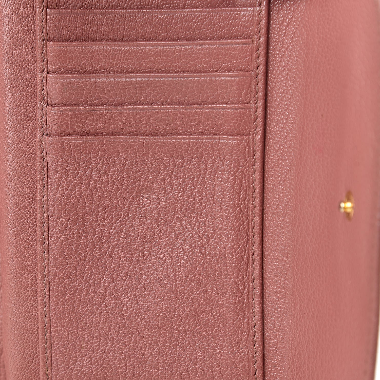 Miu Miu Goatskin Madras Flap Wallet Antico 9 of 16