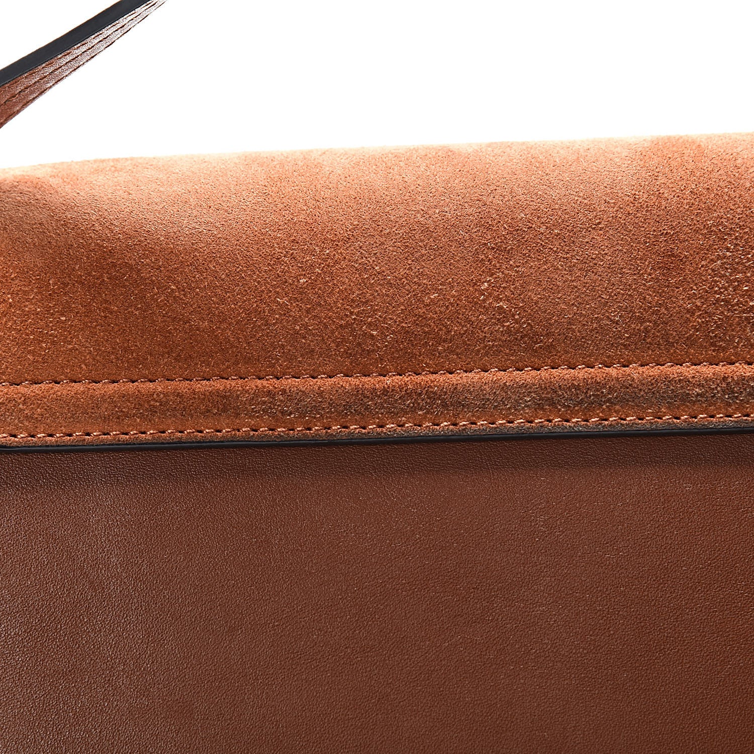 Chloe Suede Calfskin Small Faye Shoulder Bag Tobacco 11 of 11