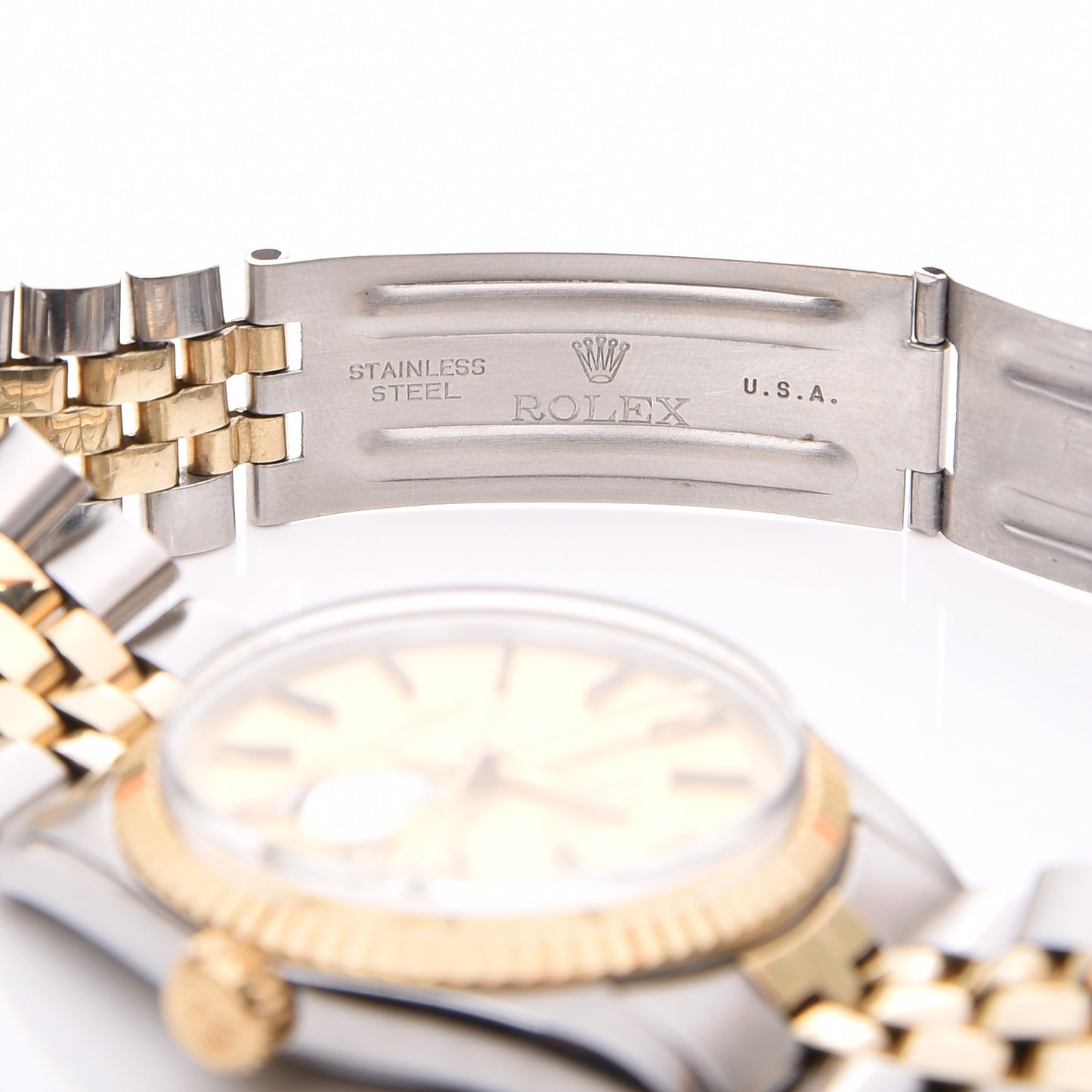 Stainless Steel 18K Yellow Gold 36mm Oyster Perpetual Datejust Watch Champagne 1601