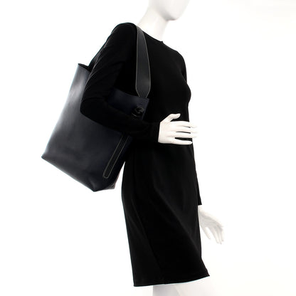 Celine Shiny Smooth Calfskin Small Twisted Cabas Navy Dark Green 2 of 11