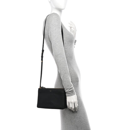 Celine Lambskin Small Trio Crossbody Bag Black 2 of 9