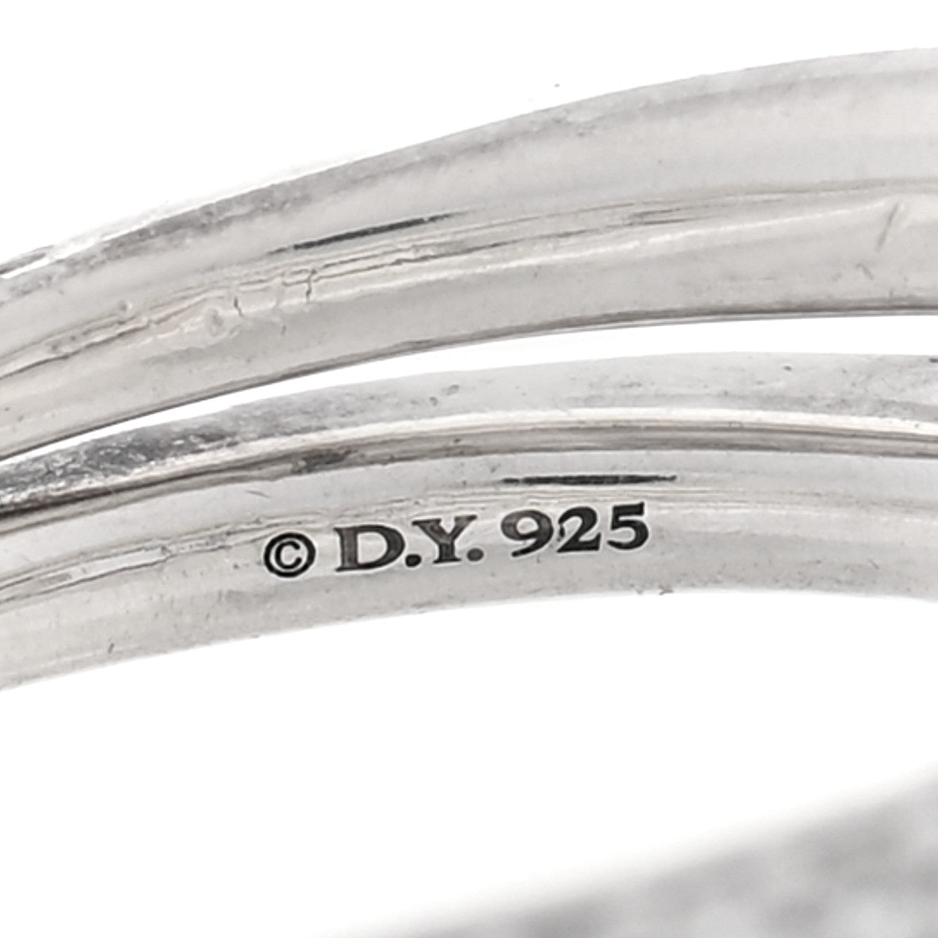 David Yurman Sterling Silver Diamond Wellesley Four-Row Ring 49 4.75 4 of 5