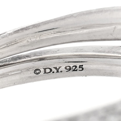 David Yurman Sterling Silver Diamond Wellesley Four-Row Ring 49 4.75 4 of 5
