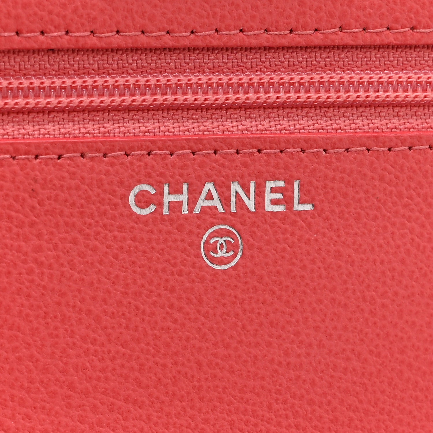 Chanel Grained Calfskin Quilted CC Box Wallet On Chain WOC Pink 6 of 11