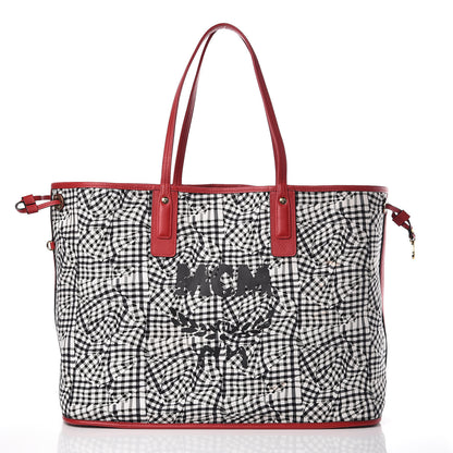 MCM Visetos Large Liz Reversible Shopper Tote Ruby Red 3 of 12