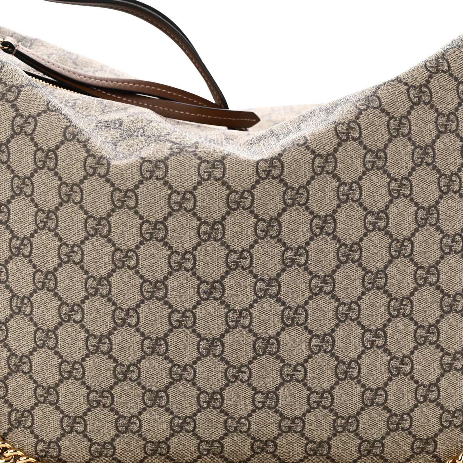 Gucci GG Supreme Monogram Large Linea A Hobo Light Brown 8 of 10