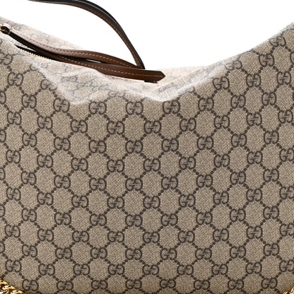 Gucci GG Supreme Monogram Large Linea A Hobo Light Brown 8 of 10