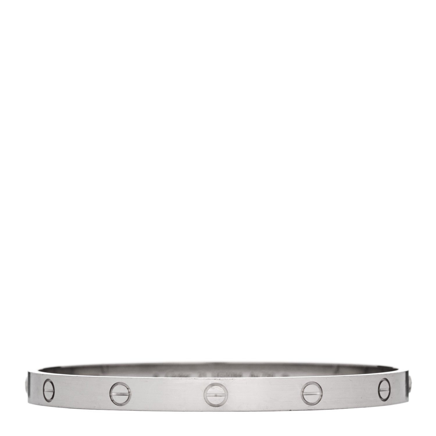 Cartier 18K White Gold LOVE Bracelet 21 1 of 9