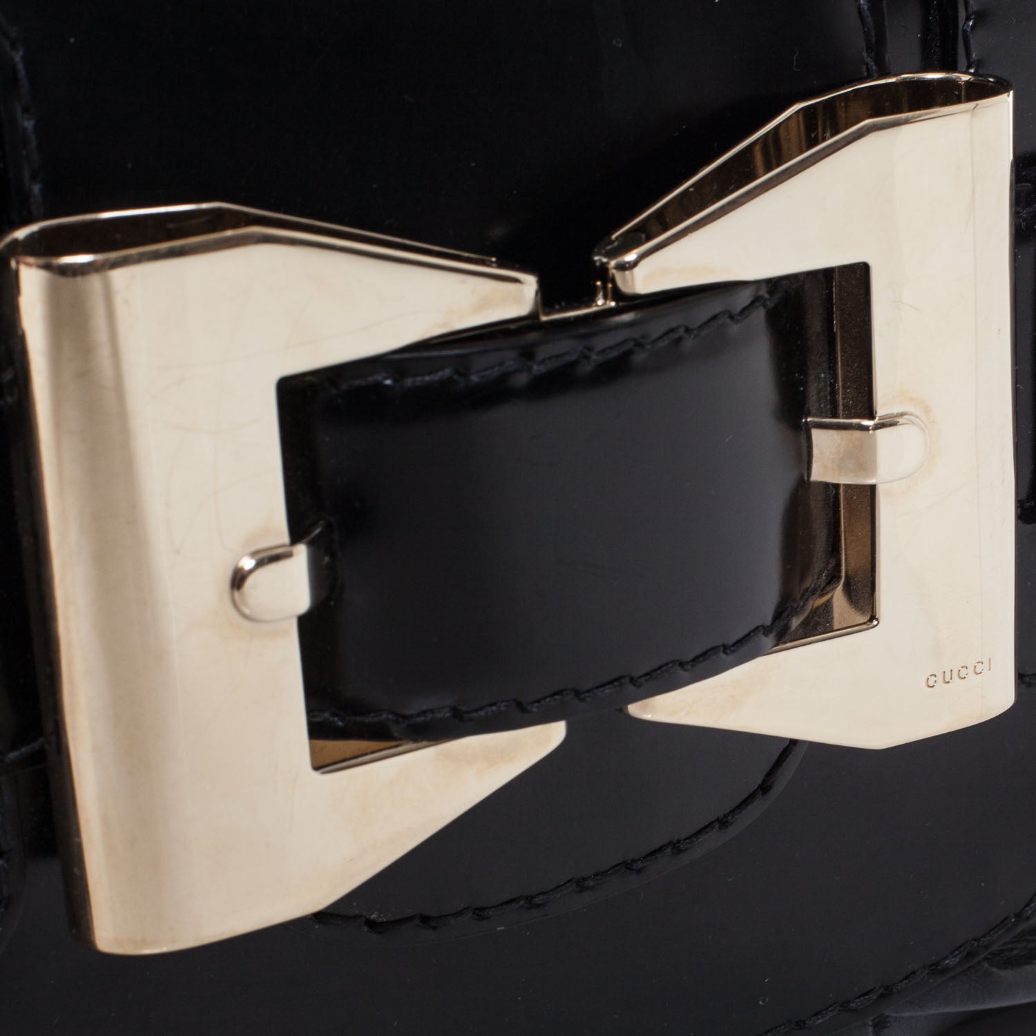 Gucci Leather Queen Tote Black 4 of 10