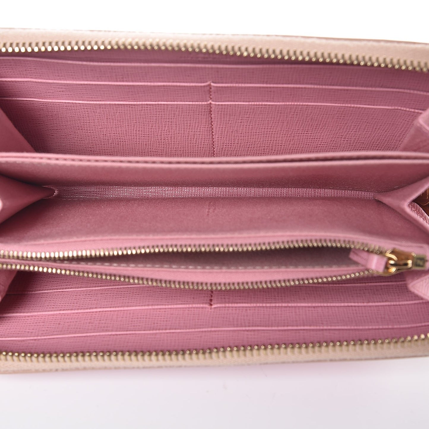 Vitello Elite QuTweet Studded Zip Around Wallet Pink