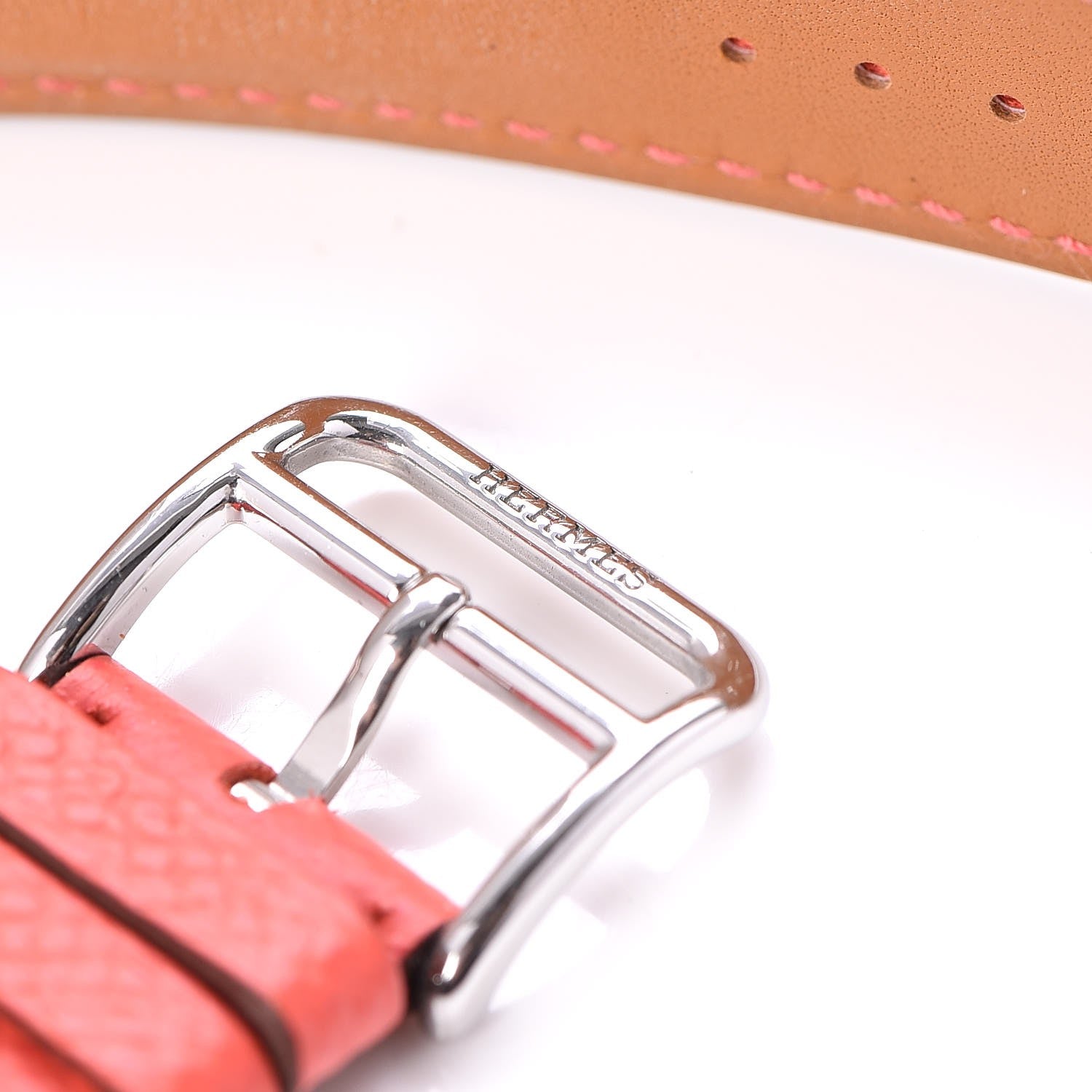 Hermes Epsom 38mm Apple Watch Double Tour Band Rose Jaipur 5 of 13