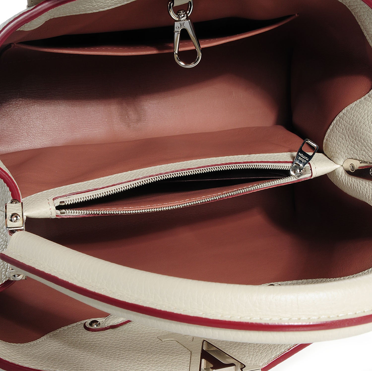 Louis Vuitton Taurillon Capucines MM Blanc Casse 6 of 8