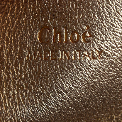 Chloe Metallic Small Grain Calfskin Kiss Bag Gold 10 of 11