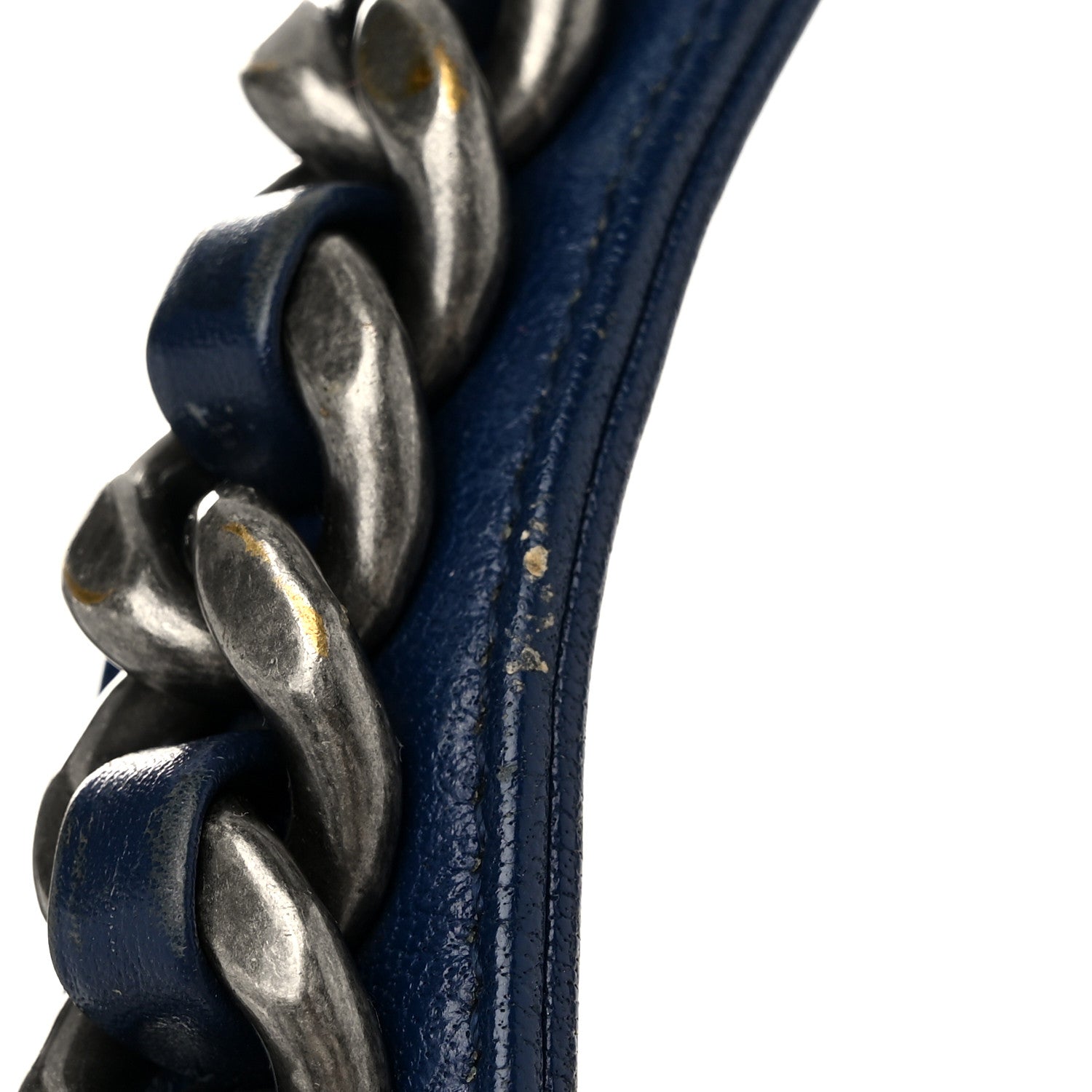 Chanel Goatskin Quilted Large Chanel 19 Flap Dark Blue 11 of 15