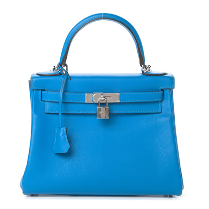 Hermes Evercolor Kelly Retourne 28 Bleu Hydra 1 of 16