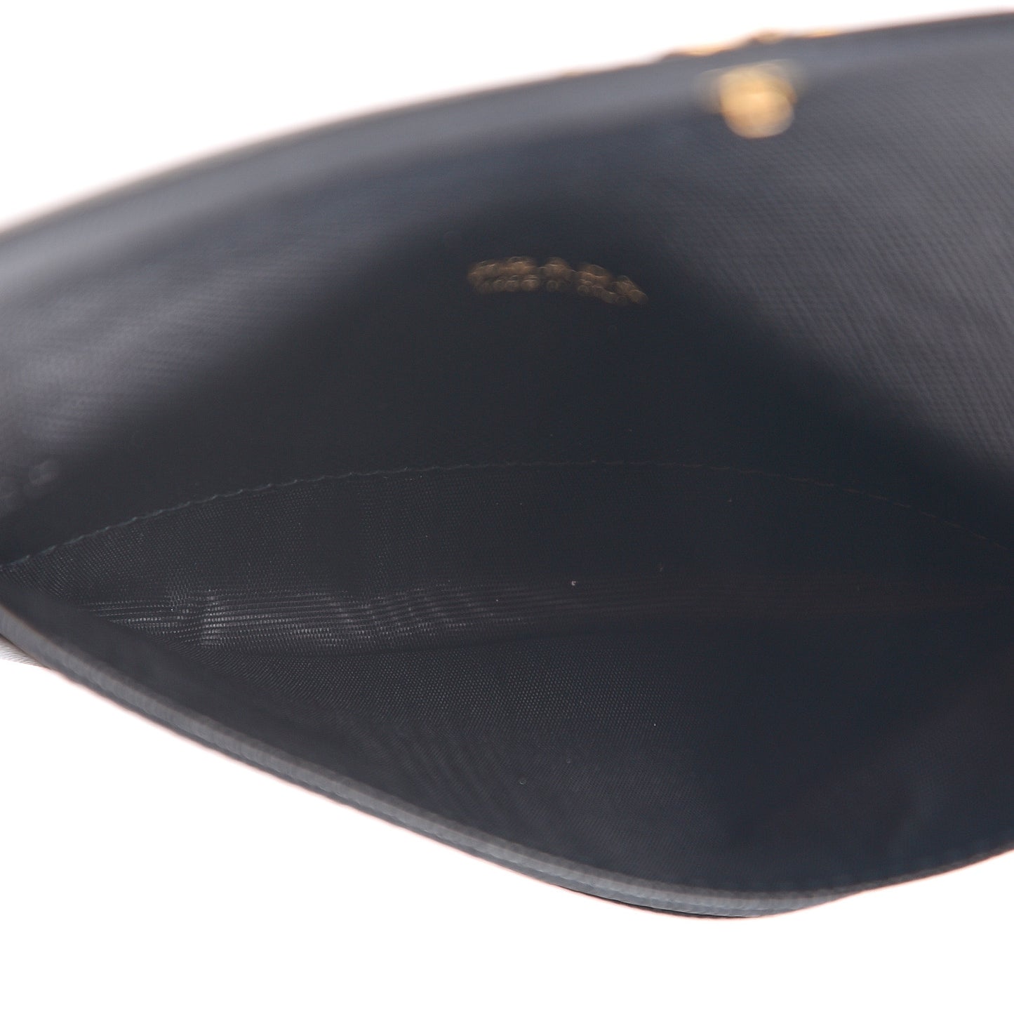 Saffiano Metal Flap Card Holder Black