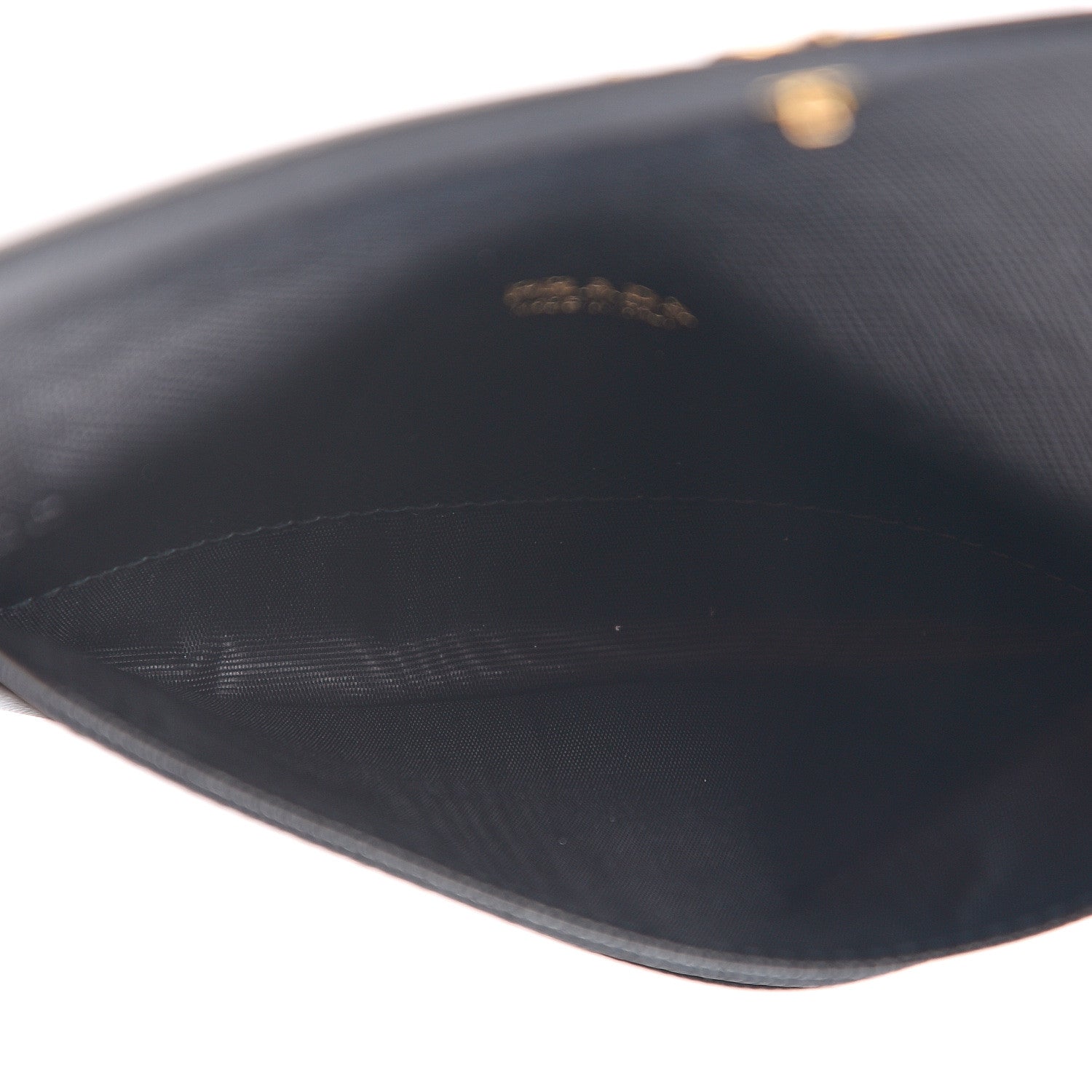 Prada Saffiano Metal Flap Card Holder Black 5 of 7
