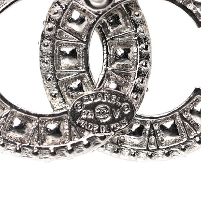 Chanel Crystal Timeless CC Earrings Light Gold 4 of 5