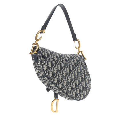Christian Dior Oblique Saddle Bag Blue 3 of 10