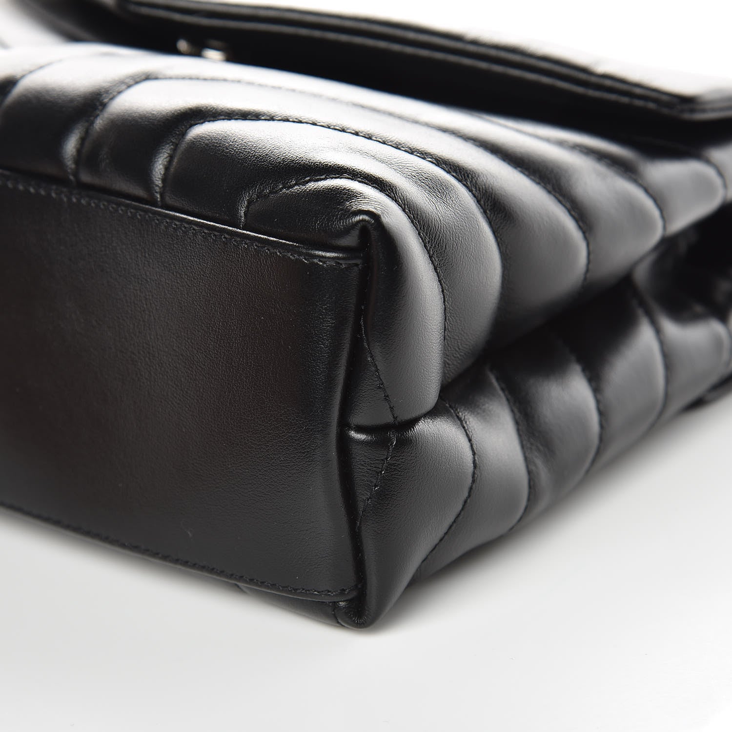Saint Laurent Calfskin Y Quilted Monogram Small Loulou Chain Satchel Black 9 of 9