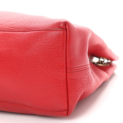 Gucci Pebbled Calfskin Medium Soho Chain Shoulder Bag Red 9 of 14