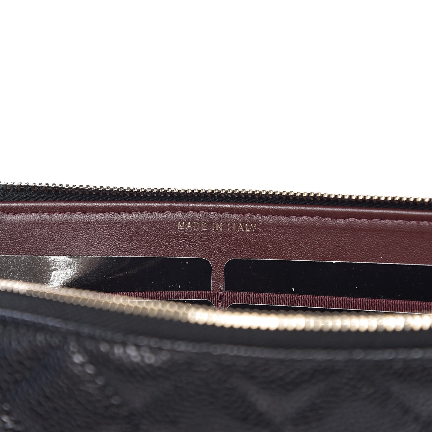 Caviar Quilted Small Zipped Pouch Black