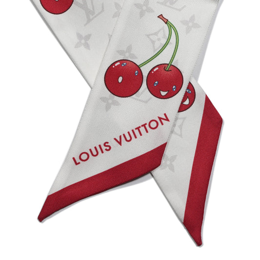 LV X TM Silk Monogram Cerises Bandeau White