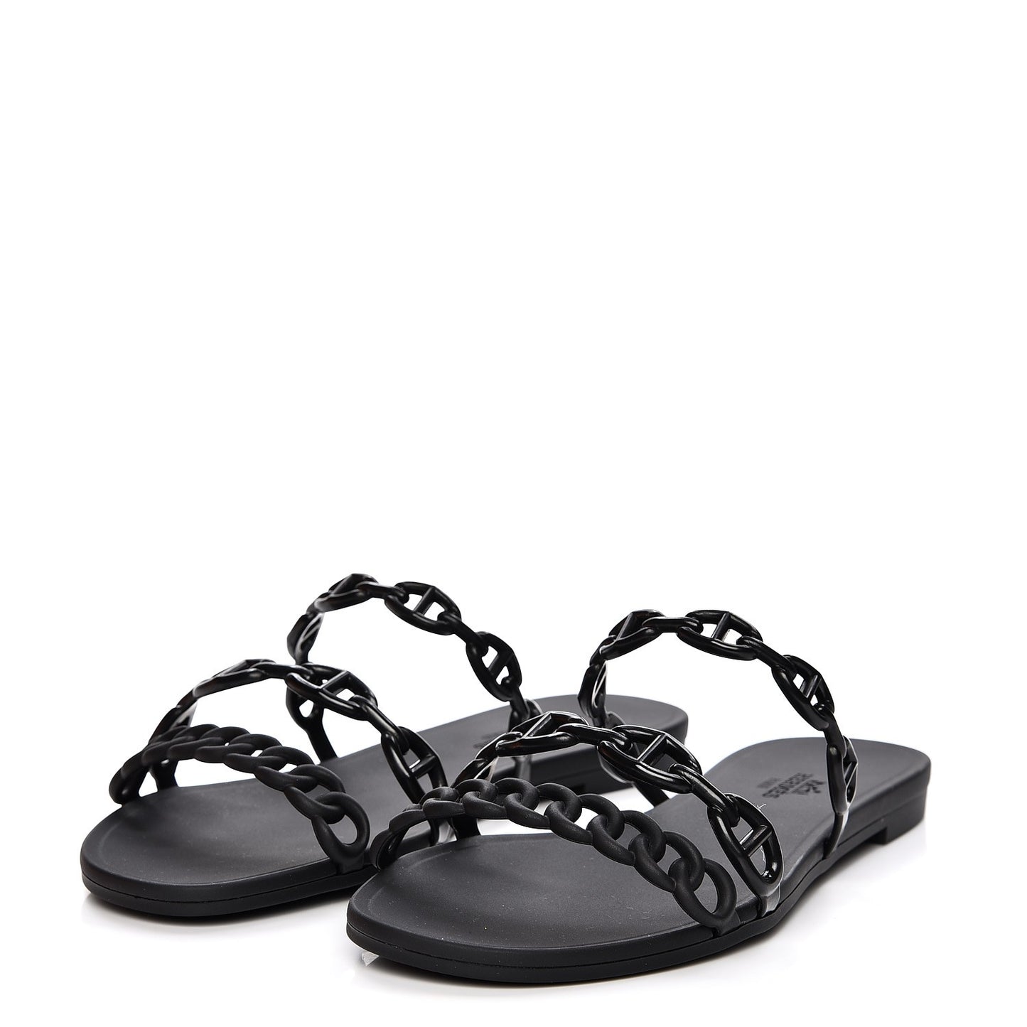 Rubber Chaine d'Ancre Rivage Sandals 37 Black